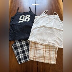 art class Black and White Pajama Set